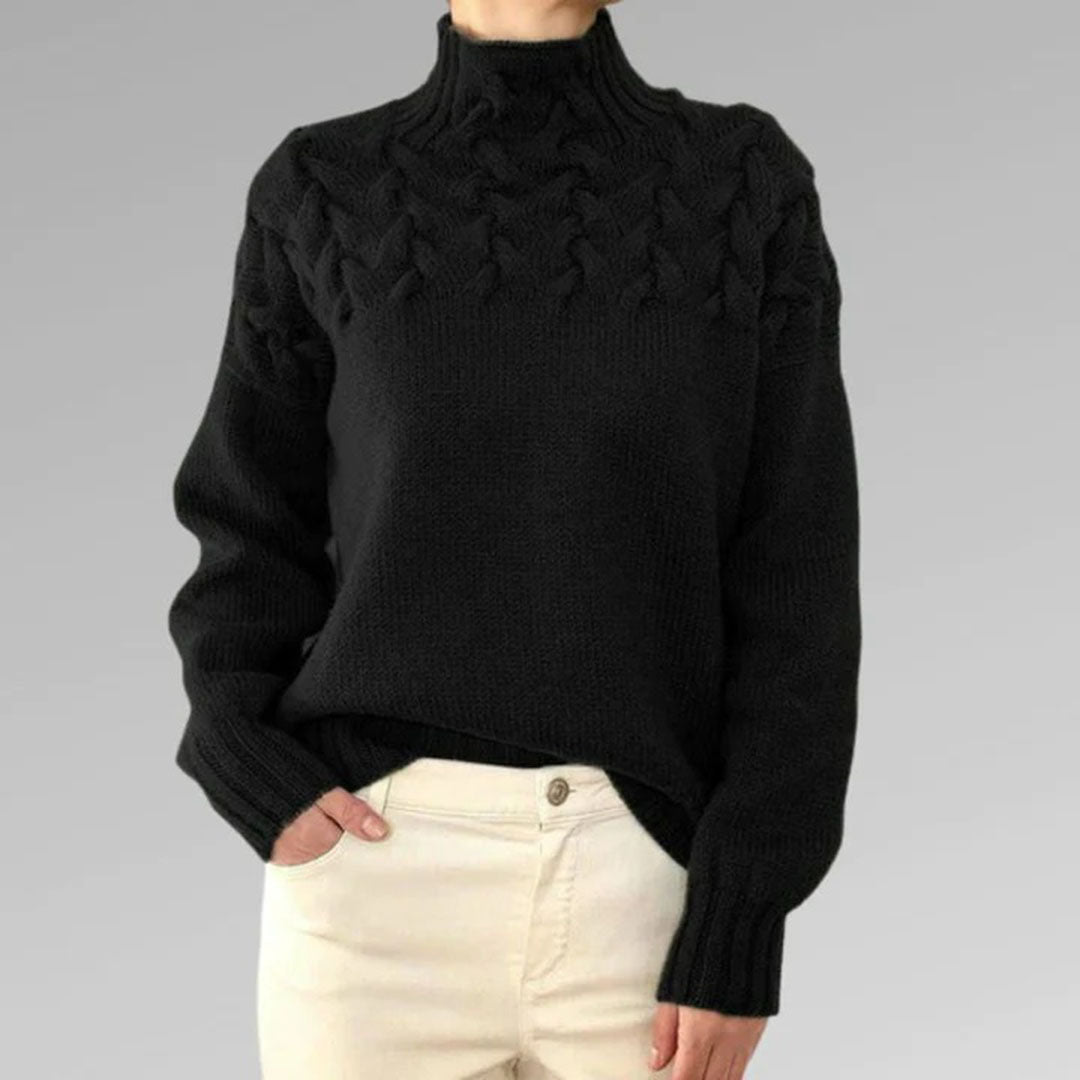 Eliza - Pull en tricot à col roulé pour femmes