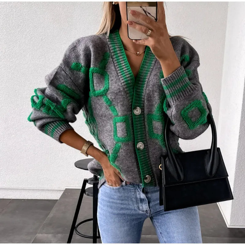 Evelyne | Pull en Tricot avec Confort Supérieur et Couleurs Contrastées pour Femmes