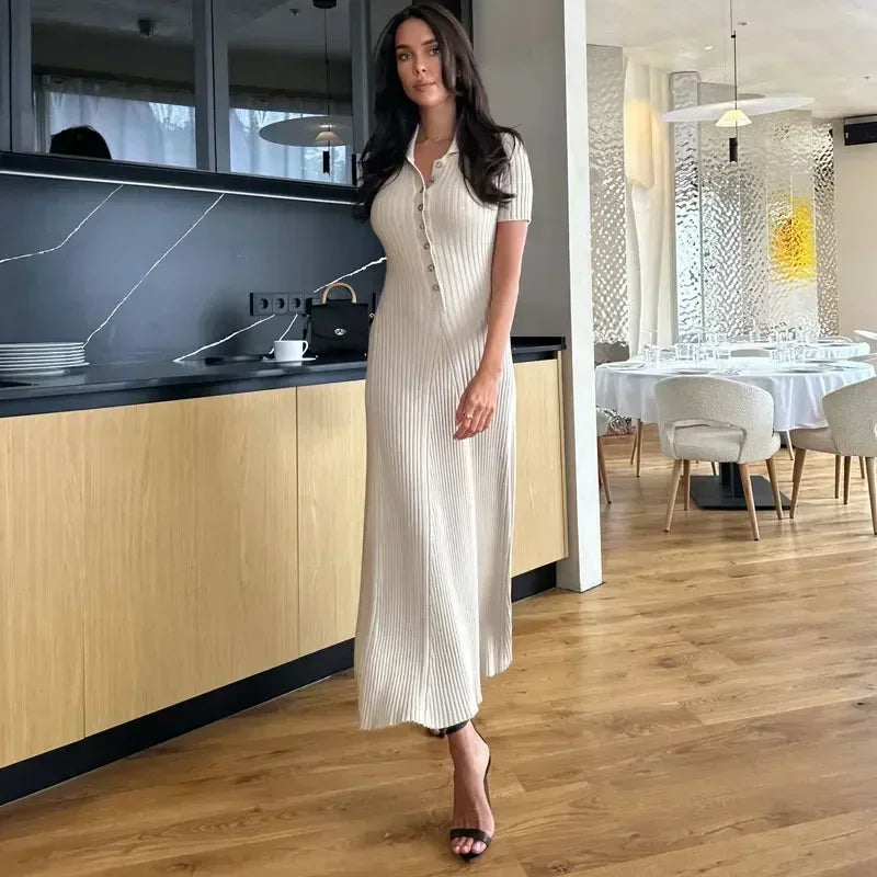 Léonie | Robe Chic avec Tissus de Haute Qualité et Motifs Variés pour Femmes