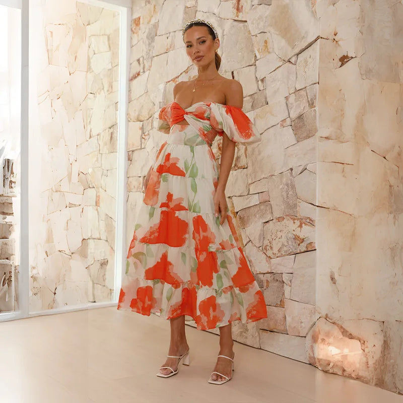 Lunaire | Robe Longue Bohème avec Tissus de Haute Qualité et Motifs Uniques pour Femmes