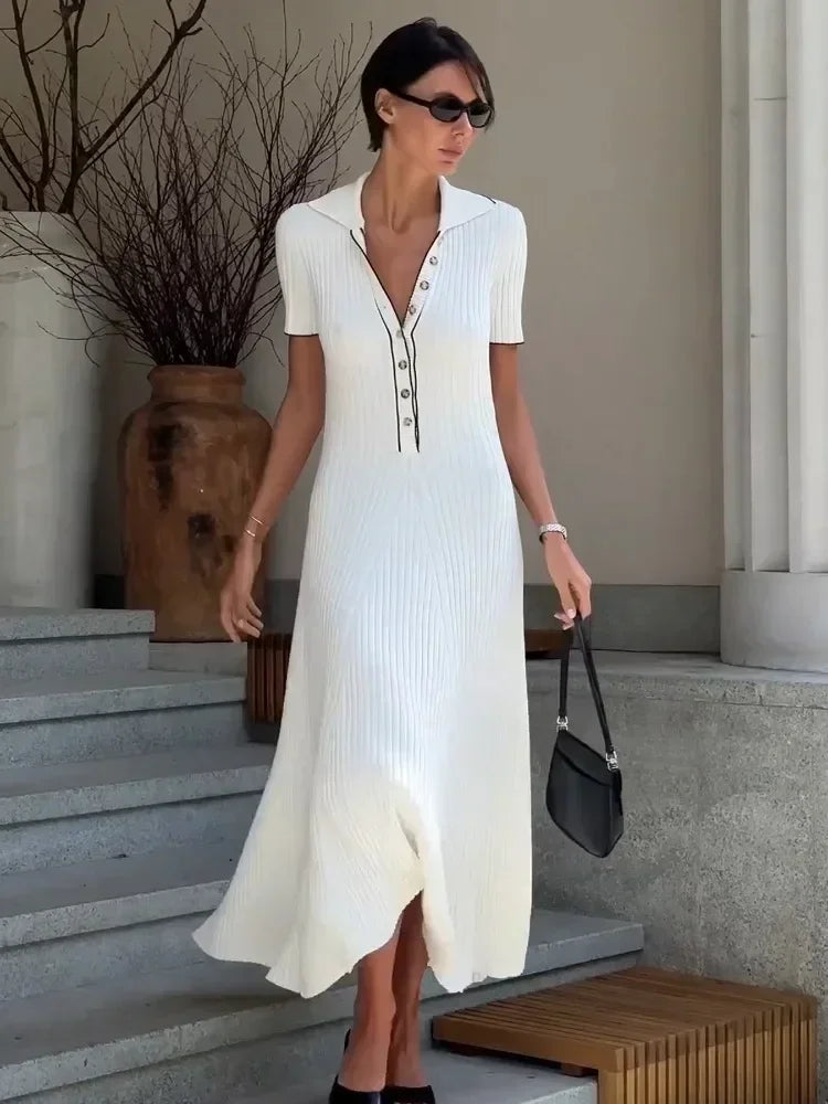 Léonie | Robe Chic avec Tissus de Haute Qualité et Motifs Variés pour Femmes