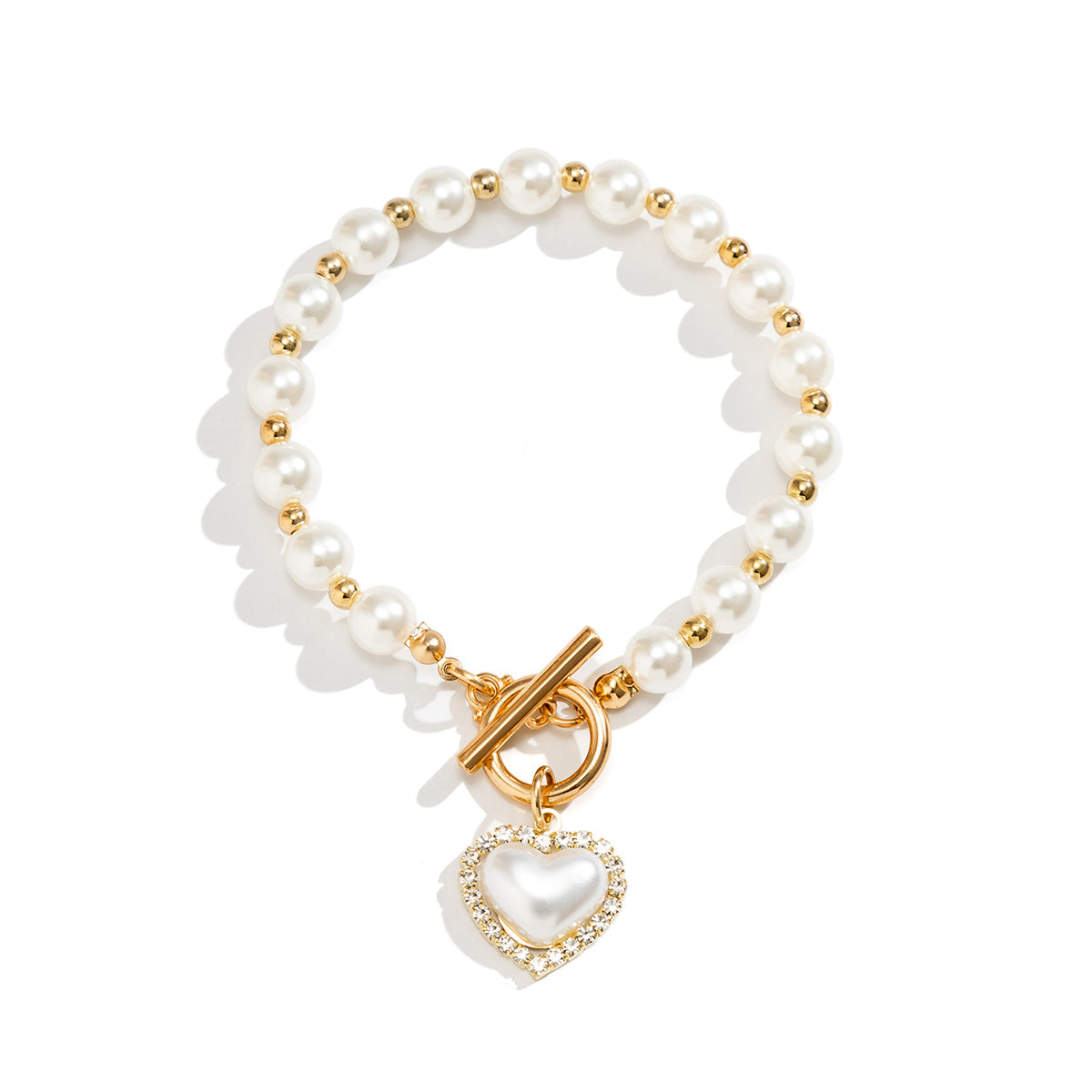 Lunaire | Bracelet avec Perles Éblouissantes et Breloque en Cristal pour Femmes