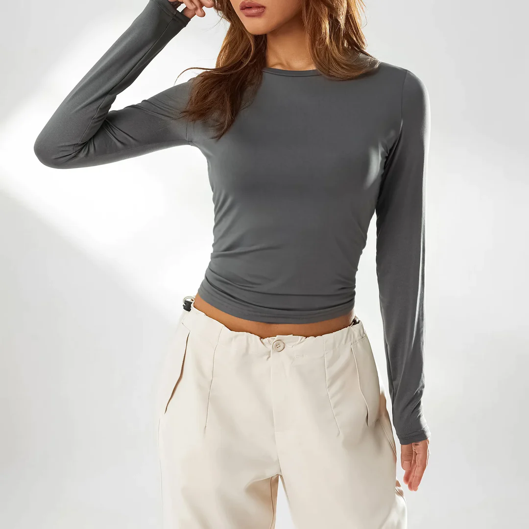 Celestia | Chemise à manches longues avec Tissu Doux et Coupe Épousant la Silhouette pour Femmes