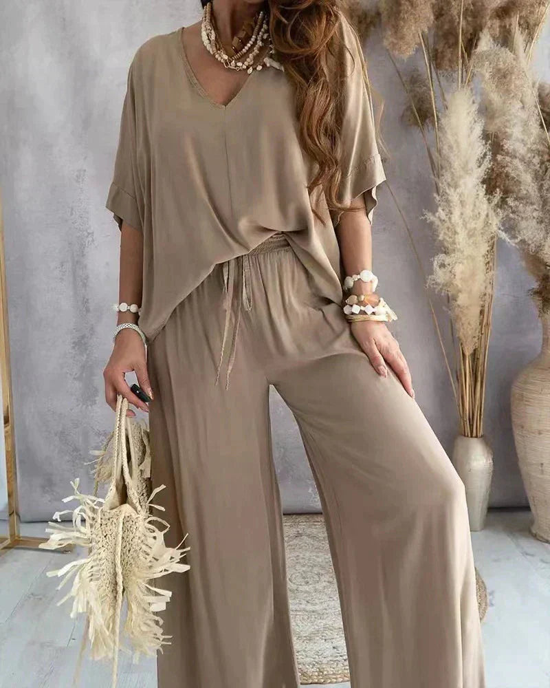Zara | Ensemble Pantalon et Chemisier avec Tissu Doux et Design Élégant pour Femmes