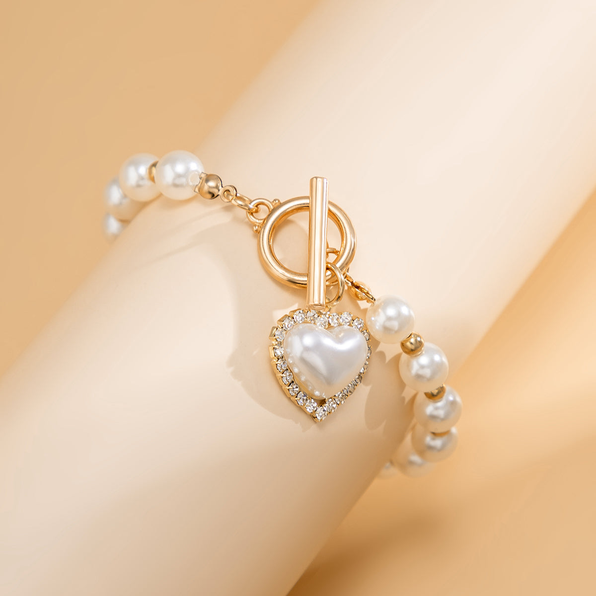 Lunaire | Bracelet avec Perles Éblouissantes et Breloque en Cristal pour Femmes