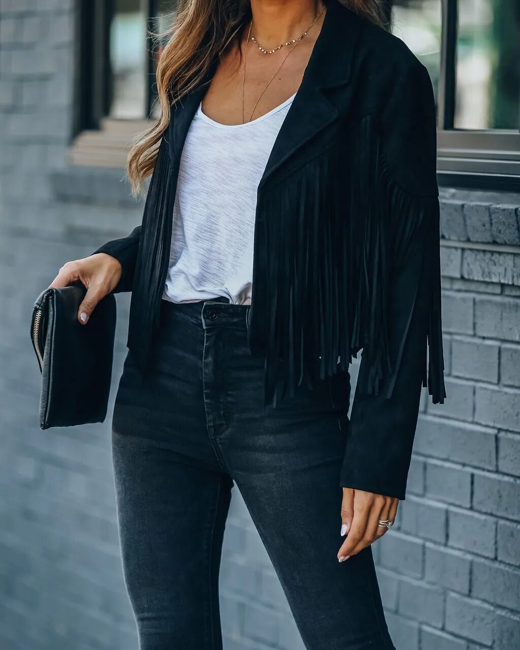 Astra | Veste de Motard en Cuir Suédé avec Style Street Chic pour Femme