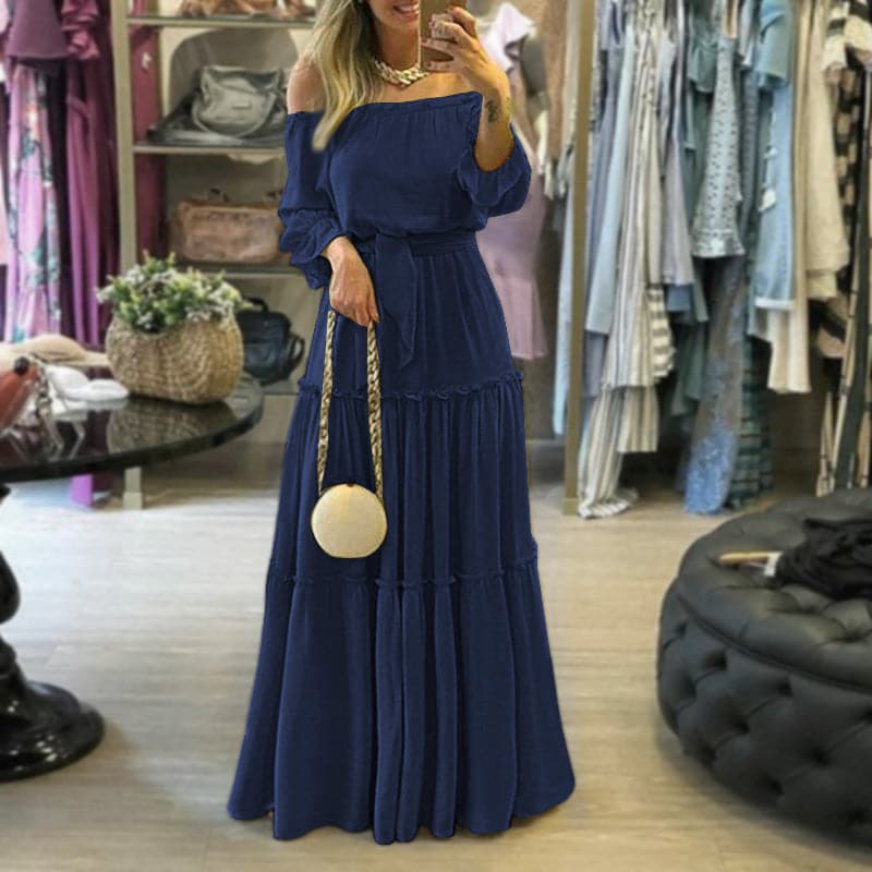 Michelle - Robe longue longue élégante