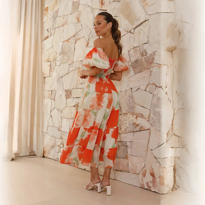 Lunaire | Robe Longue Bohème avec Tissus de Haute Qualité et Motifs Uniques pour Femmes