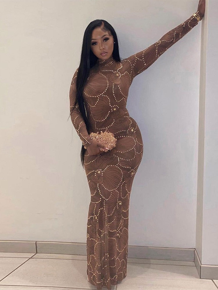 Clara | Robe Longue Transparente avec Détails Élégants pour Femmes