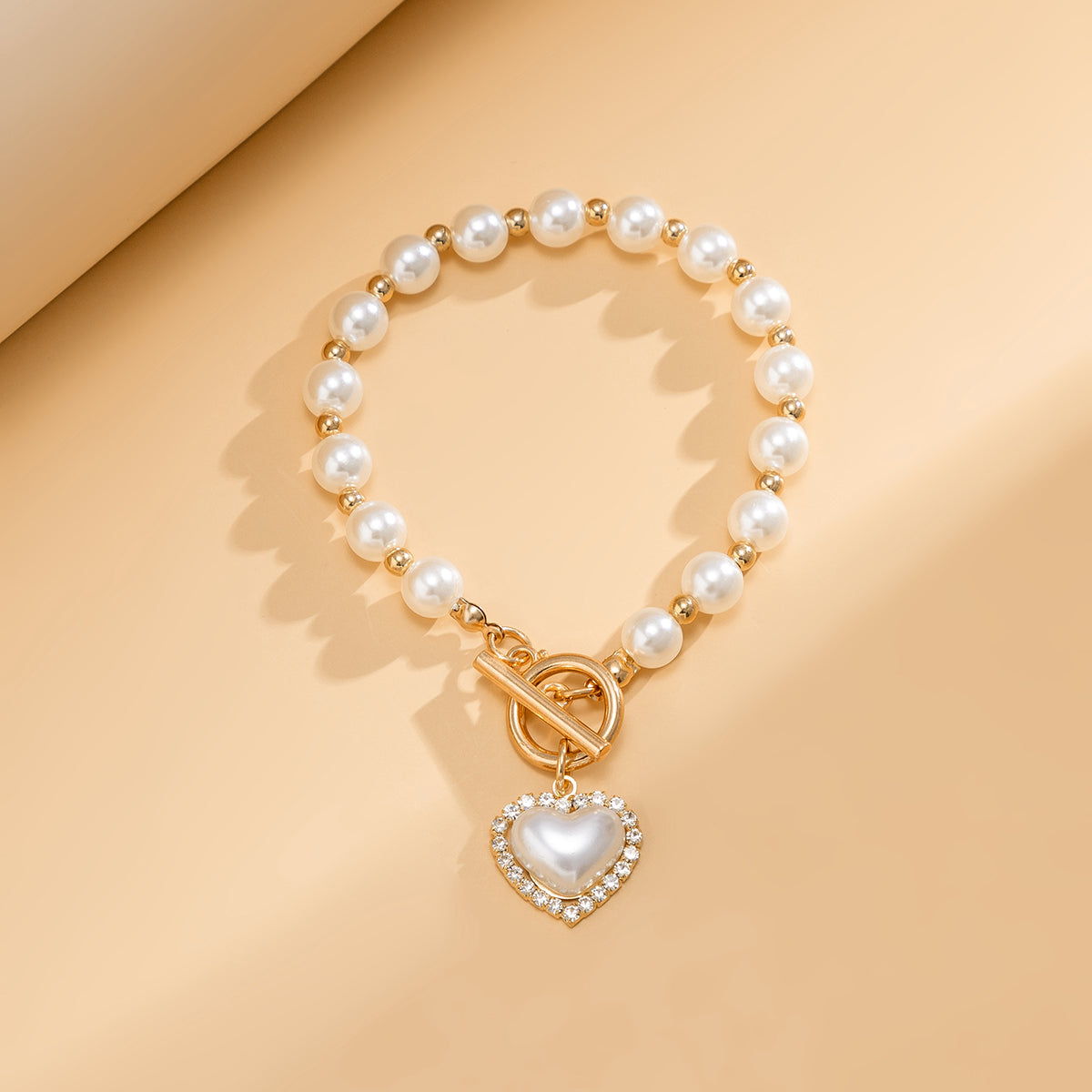 Lunaire | Bracelet avec Perles Éblouissantes et Breloque en Cristal pour Femmes