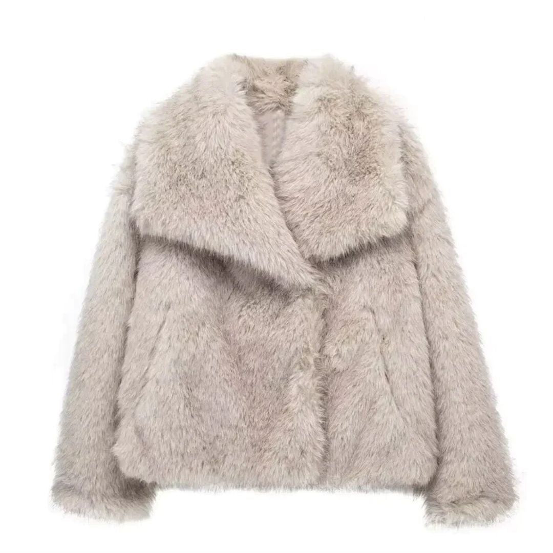Luna | Manteau de fourrure végétalienne avec Élégance et Doublure Confortable pour Femmes