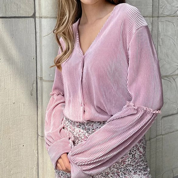 Lunaire | Blouse en Satin Élégante avec Motif à Rayures Chic pour Femmes