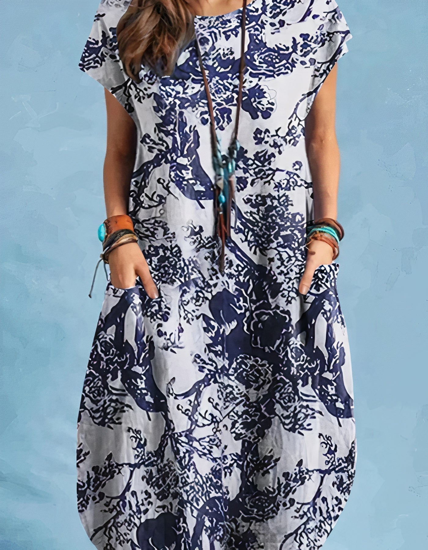 Lunaire | Robe Midi avec Design Élegant et Confort Optimal pour Femmes