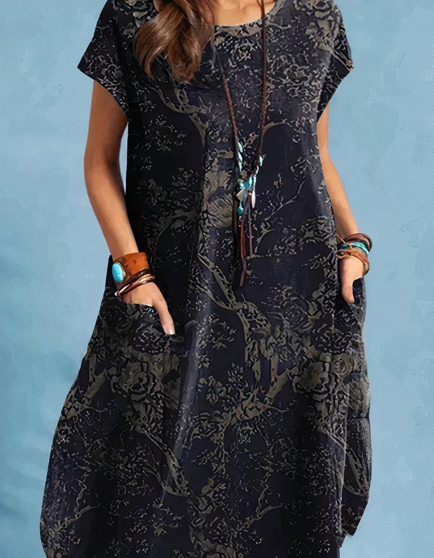 Lunaire | Robe Midi avec Design Élegant et Confort Optimal pour Femmes