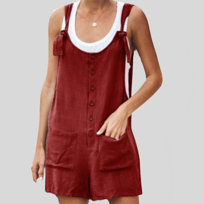 Nicola - Combinaison mode sans manches en coton