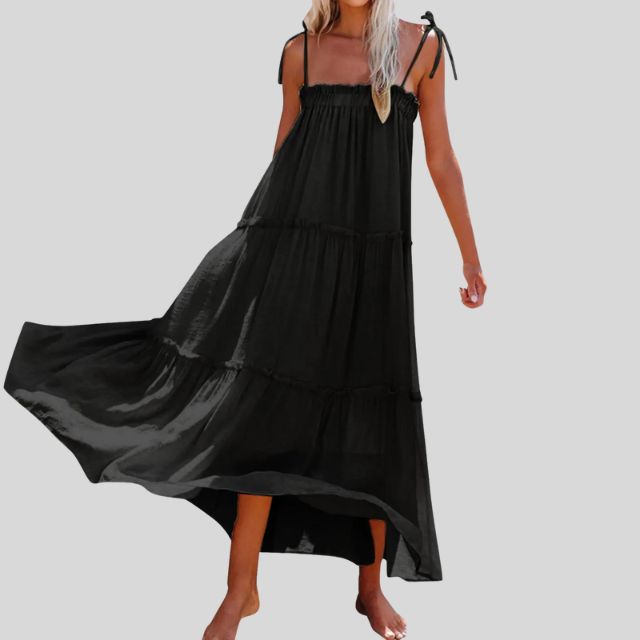 Lunaire | Robe maxi dégradée avec Bretelles Ajustables et Silhouette Bohème pour Femmes