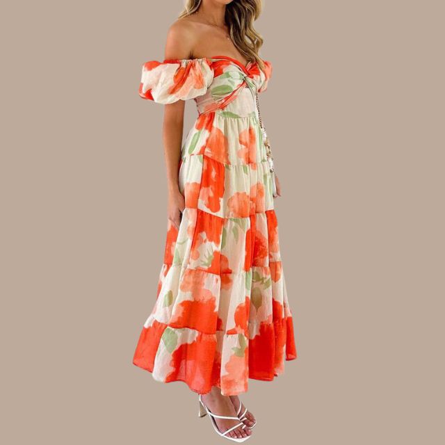 Lunaire | Robe Longue Bohème avec Tissus de Haute Qualité et Motifs Uniques pour Femmes