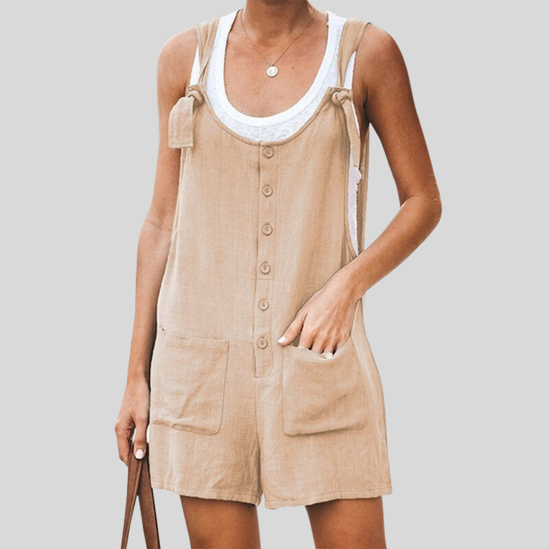 Nicola - Combinaison mode sans manches en coton