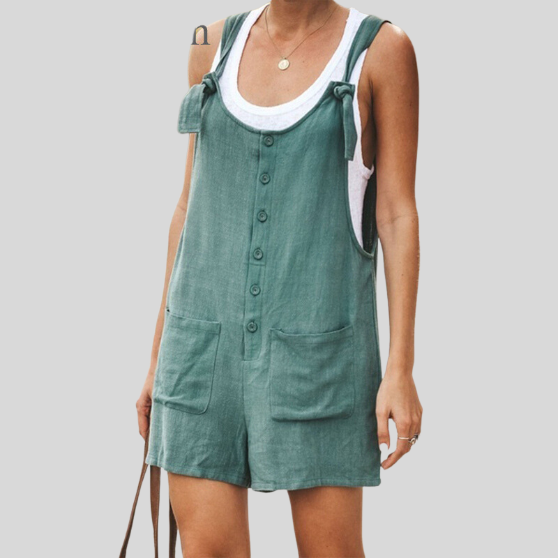 Nicola - Combinaison mode sans manches en coton