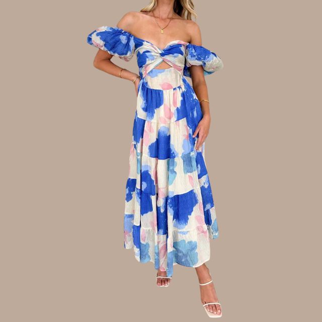Lunaire | Robe Longue Bohème avec Tissus de Haute Qualité et Motifs Uniques pour Femmes