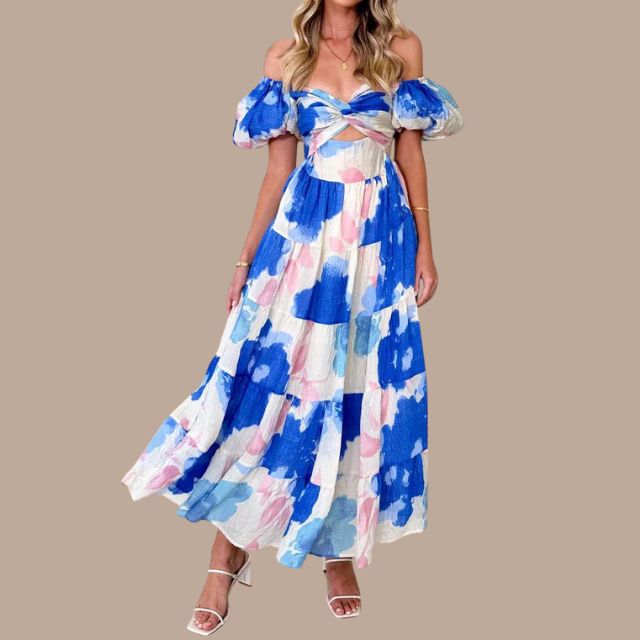 Lunaire | Robe Longue Bohème avec Tissus de Haute Qualité et Motifs Uniques pour Femmes
