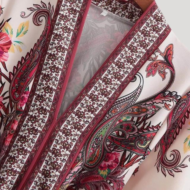 Alyssa | Mini Robe à Ceinture avec Motifs Élégants et Tissu Cachemire pour Femmes
