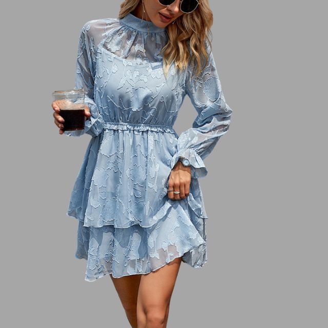 Léonie | Mini-robe fluide avec Détails Floraux et Coupes Éléguantes pour Femmes