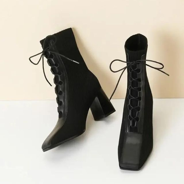 Soleil | Bottines en Maille Côtelée avec Confort Ultime pour Femmes