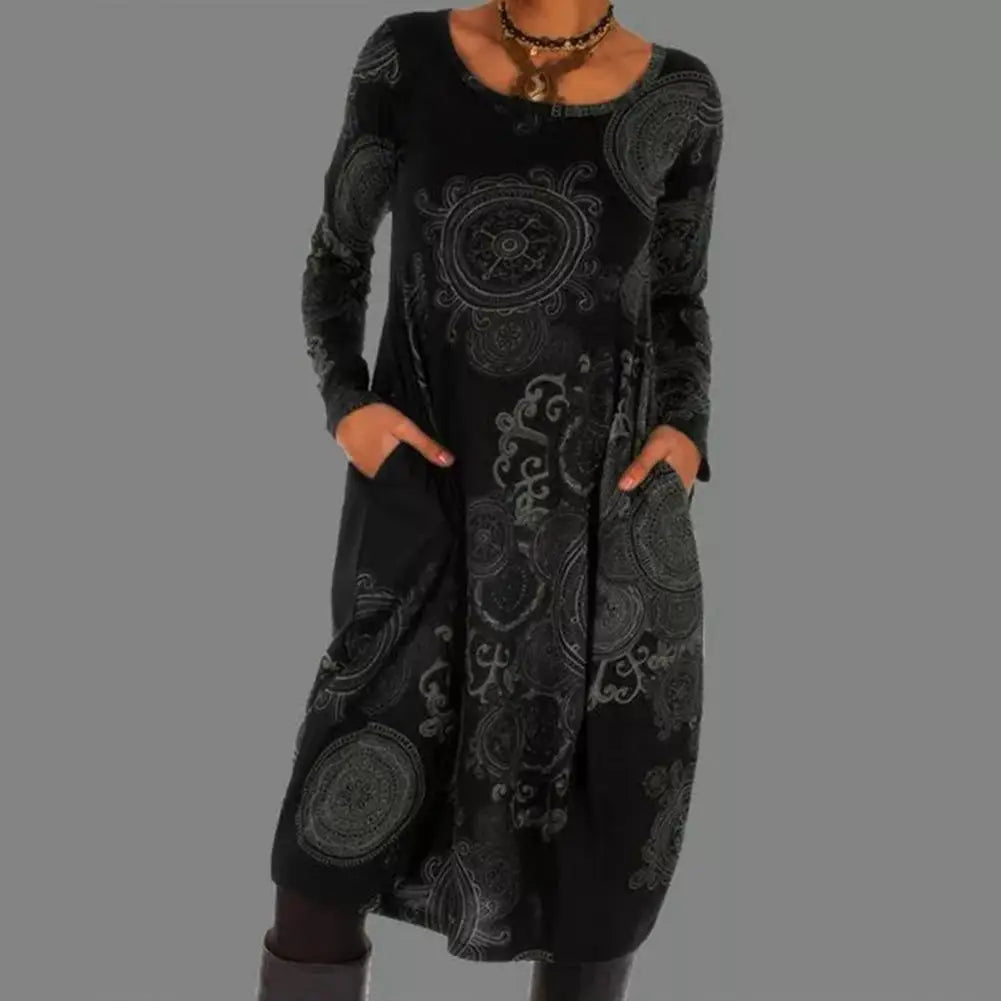 Léonie | Robe Boho Vintage avec Confort Optimal et Poches Pratiques pour Femmes