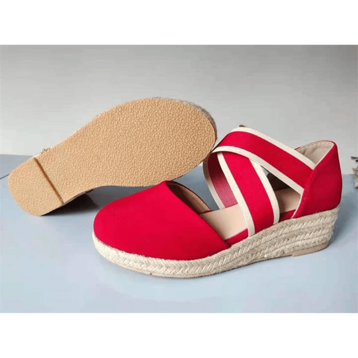Mila | Espadrilles élégantes à talon compensé tendance