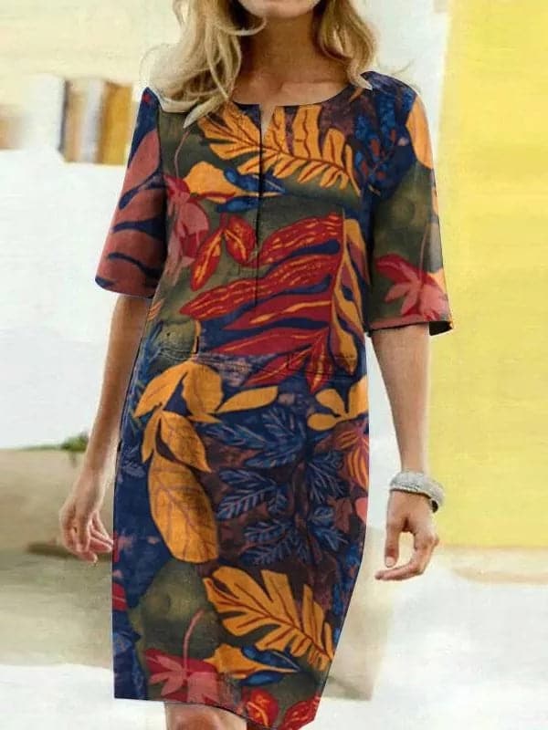 Fanny - Robe de créateur à demi-manches