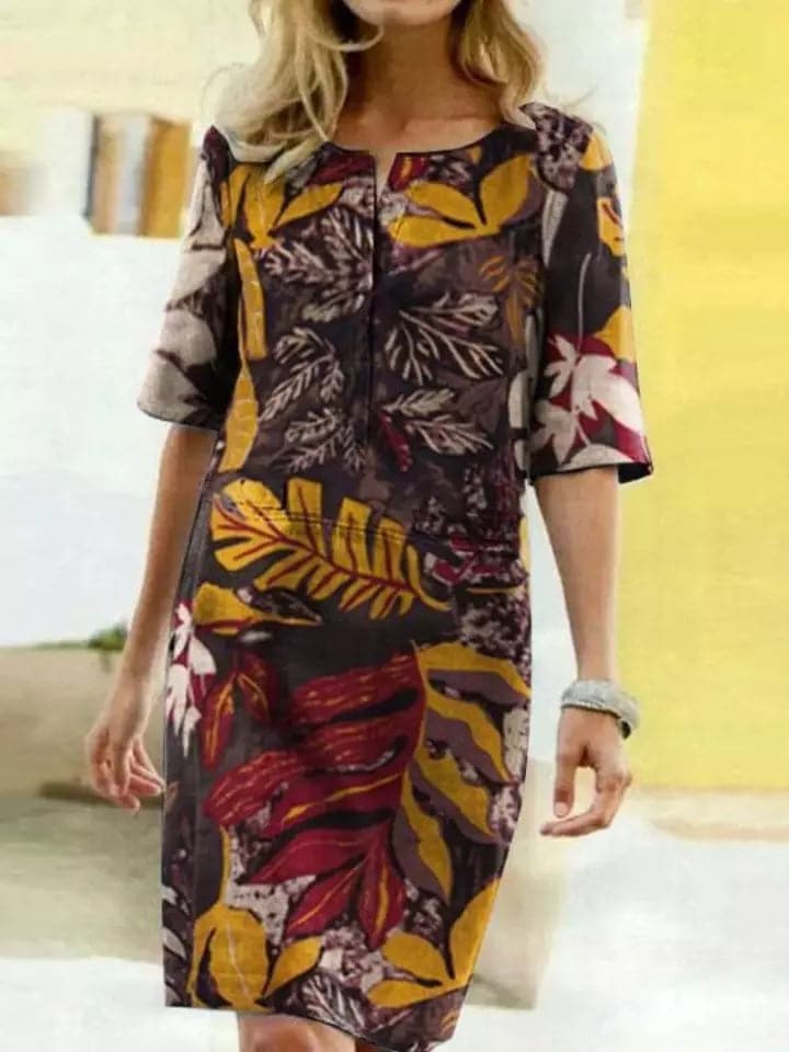 Fanny - Robe de créateur à demi-manches