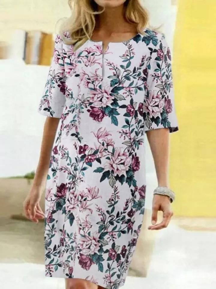 Fanny - Robe de créateur à demi-manches