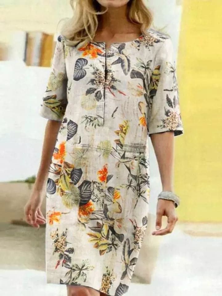 Fanny - Robe de créateur à demi-manches