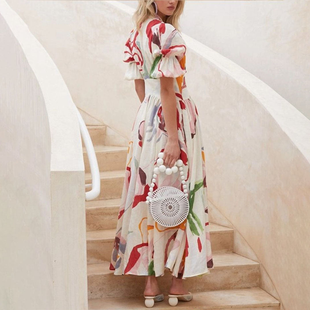 Léonie | Robe d'été avec Tissus de Haute Qualité et Motifs Variés pour Femmes