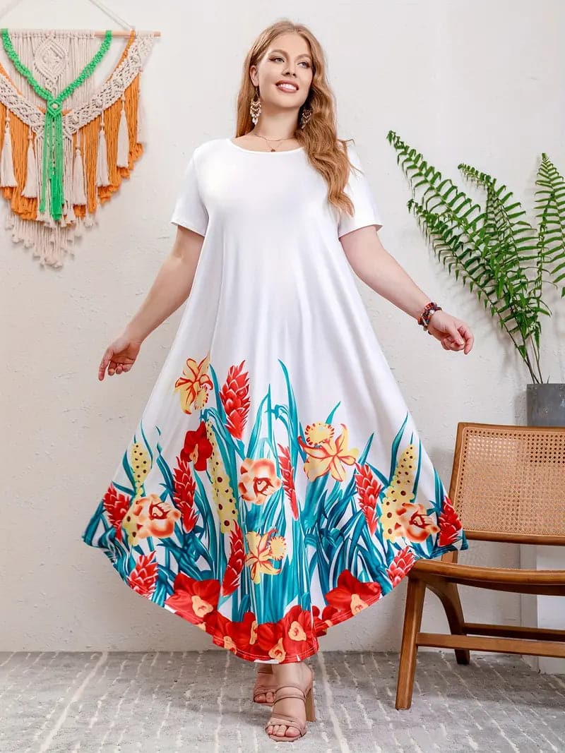 Kara - Robe large à motif coloré