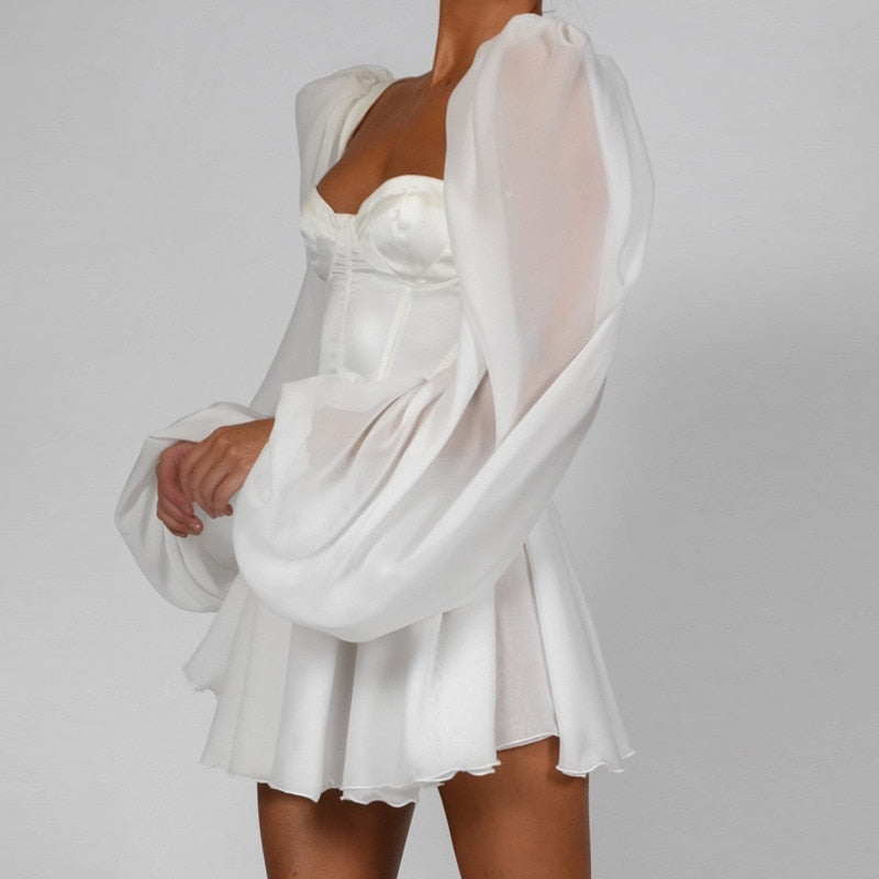 Léonie | Robe de Soirée avec Manches Lanternes et Tissu de Qualité pour Femmes