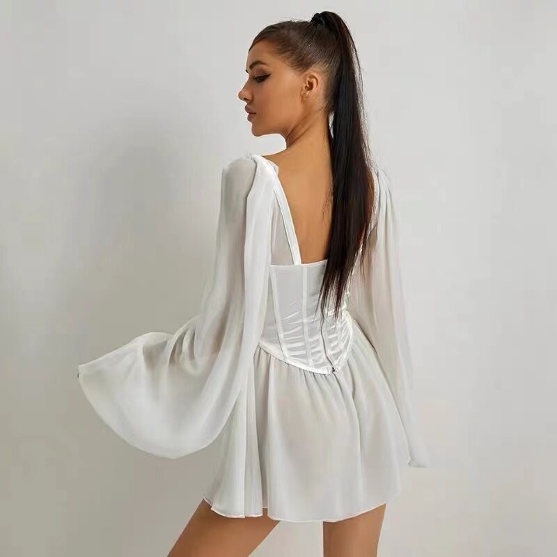 Léonie | Robe de Soirée avec Manches Lanternes et Tissu de Qualité pour Femmes