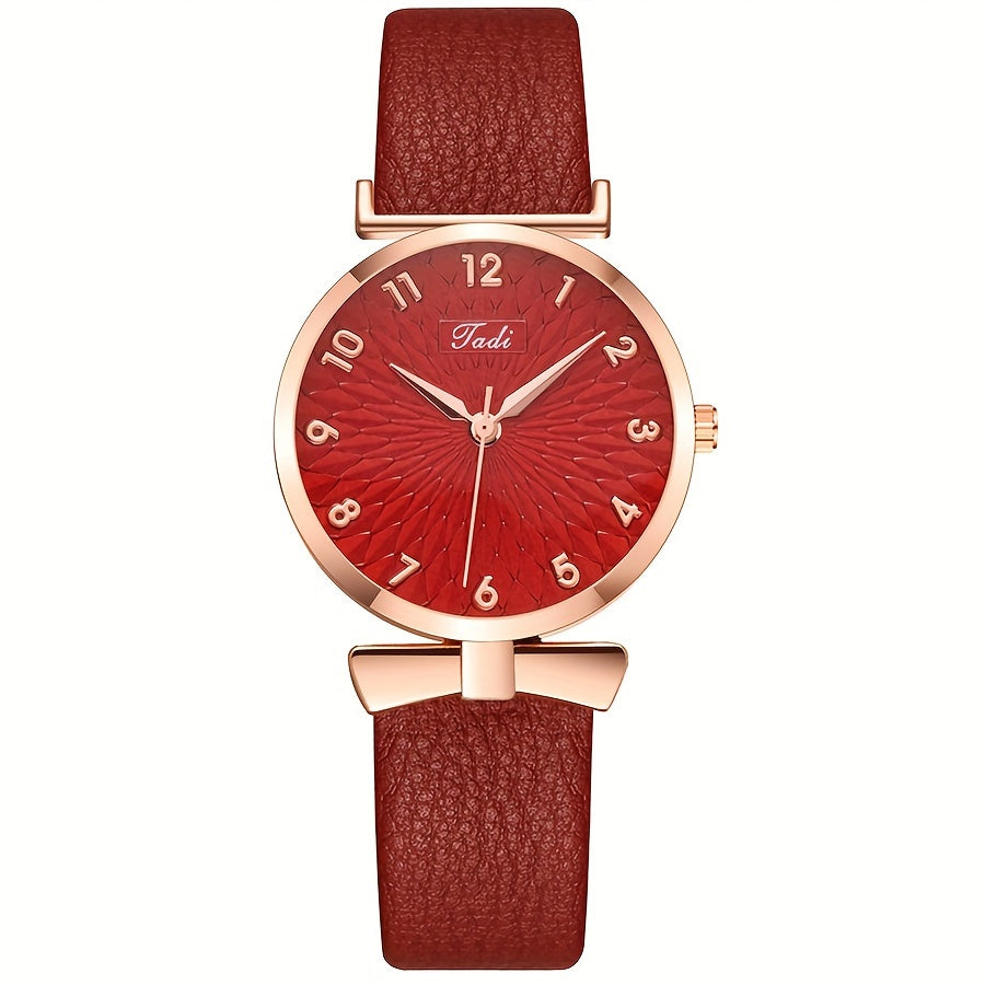 Lunaire | Montre avec Cadran Décontracté et Bracelet en Cuir PU pour Femmes
