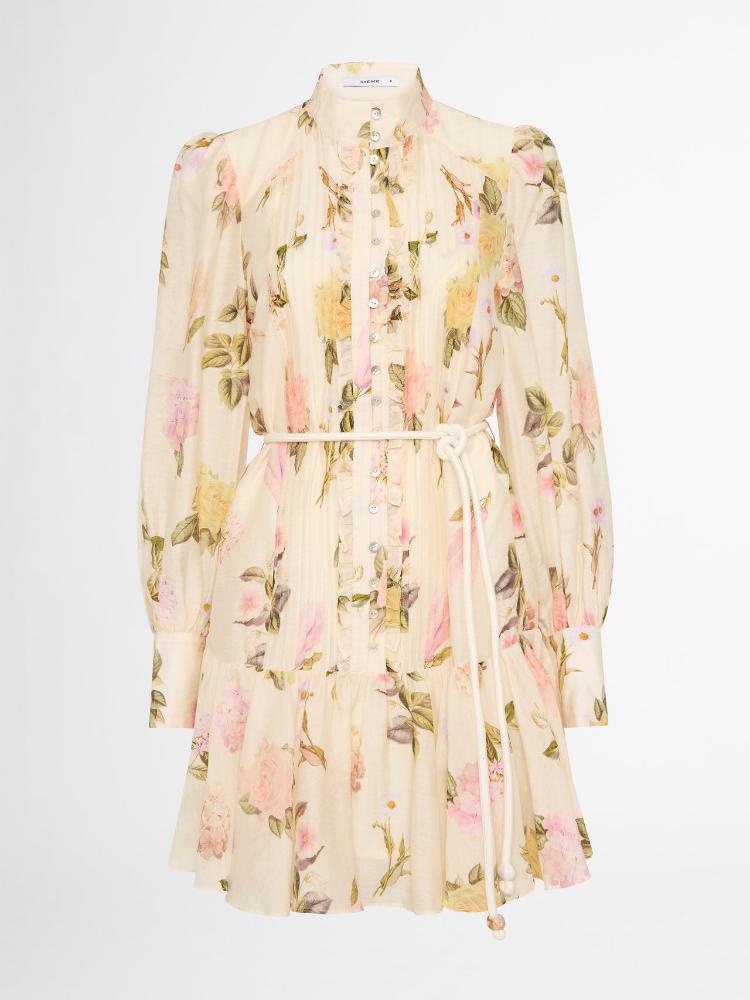 Alyssa | Robe Chemise avec Détails en Dentelle et Motifs Floraux pour Femmes