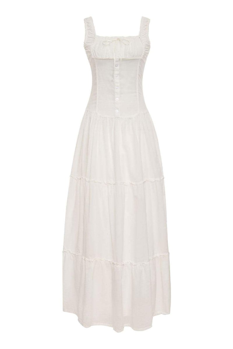Lysandra | Robe Longue avec Détails Floraux et Tissu Semi-Transparent pour Femmes