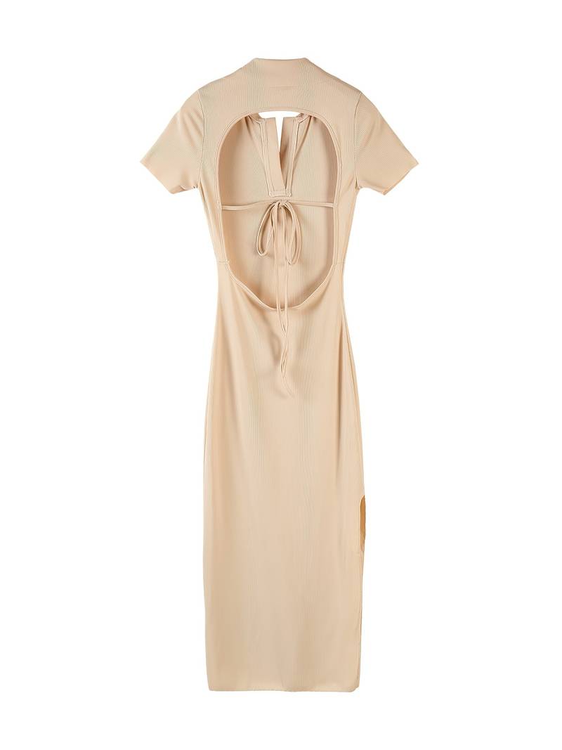 Lunaire | Robe Bodycon avec Détails Élégants et Dos Nu pour Femmes