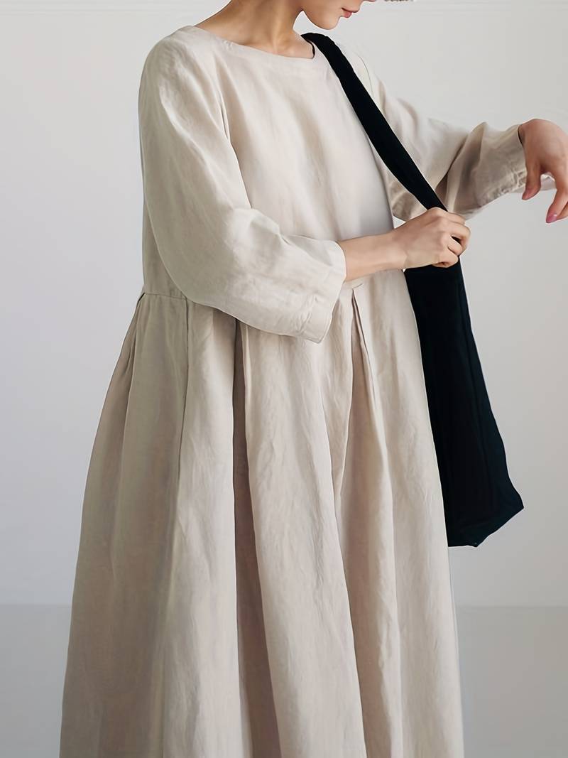 Alyssa | Robe Longue Ample avec Motifs Élégants pour Femmes