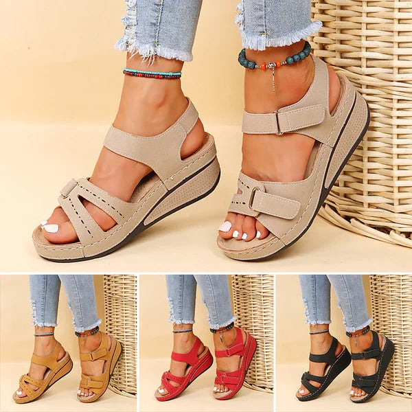 Sandales romaines pour femmes avec fermeture velcro