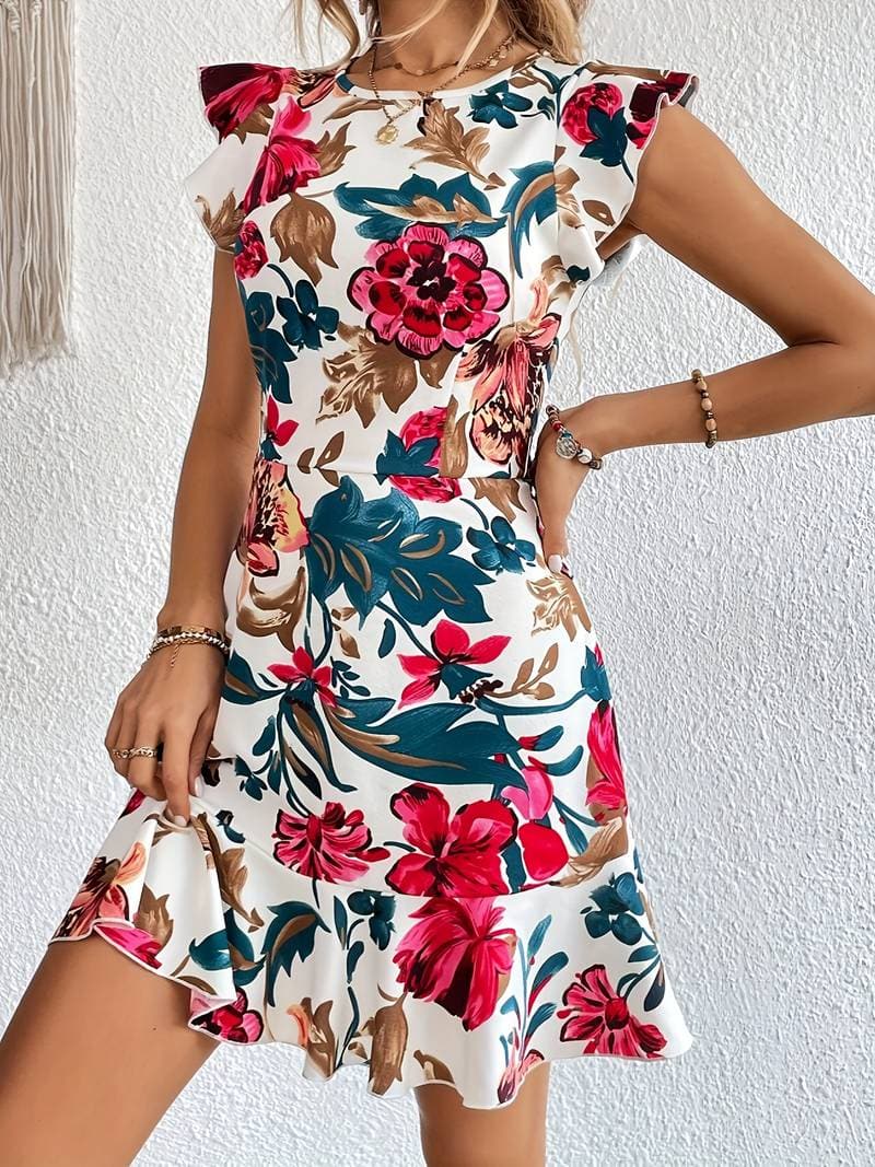 Kara - Robe fleurie coupe moderne