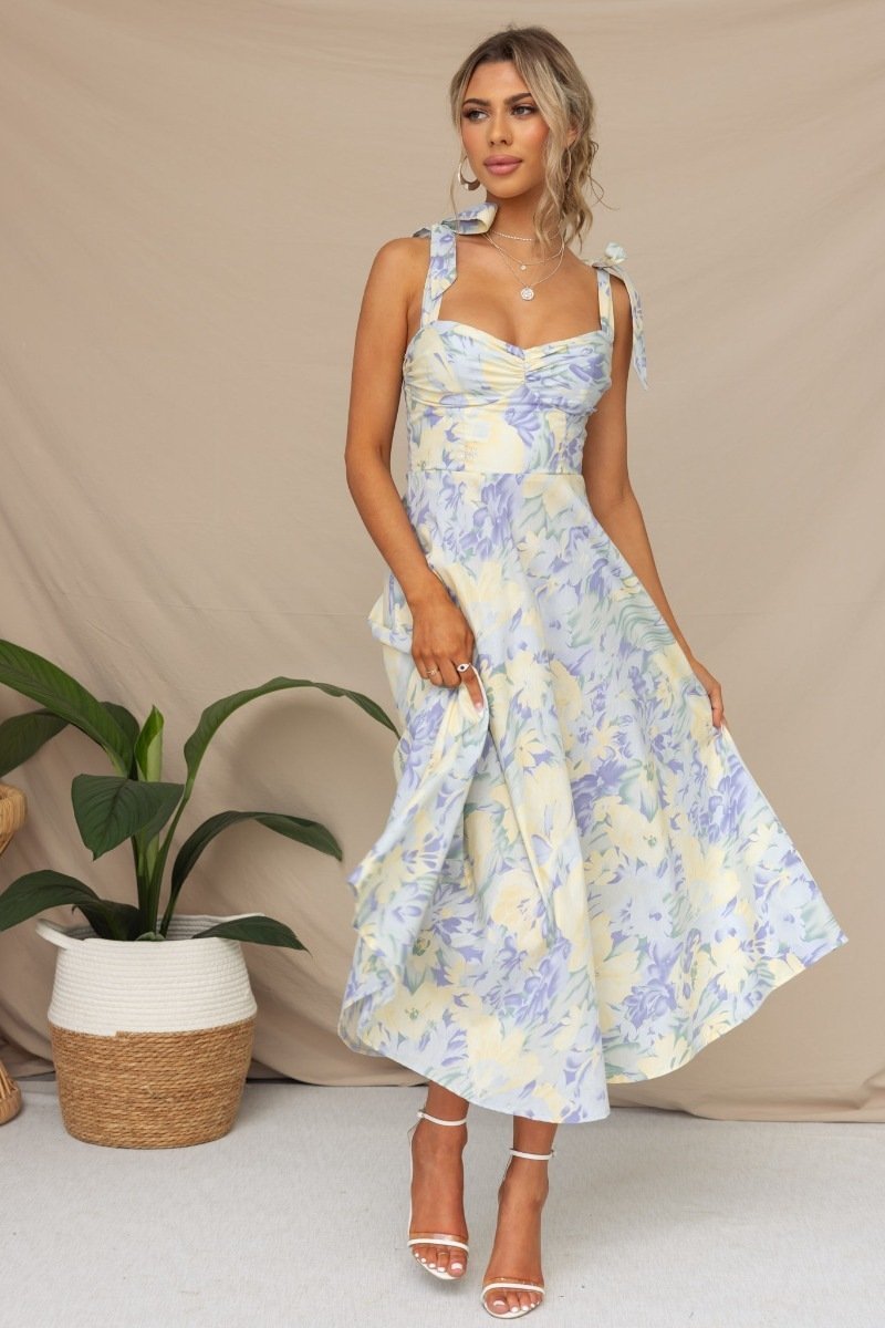 Lysandra | Robe midi avec Imprimés Floraux et Tissus de Haute Qualité pour Femmes