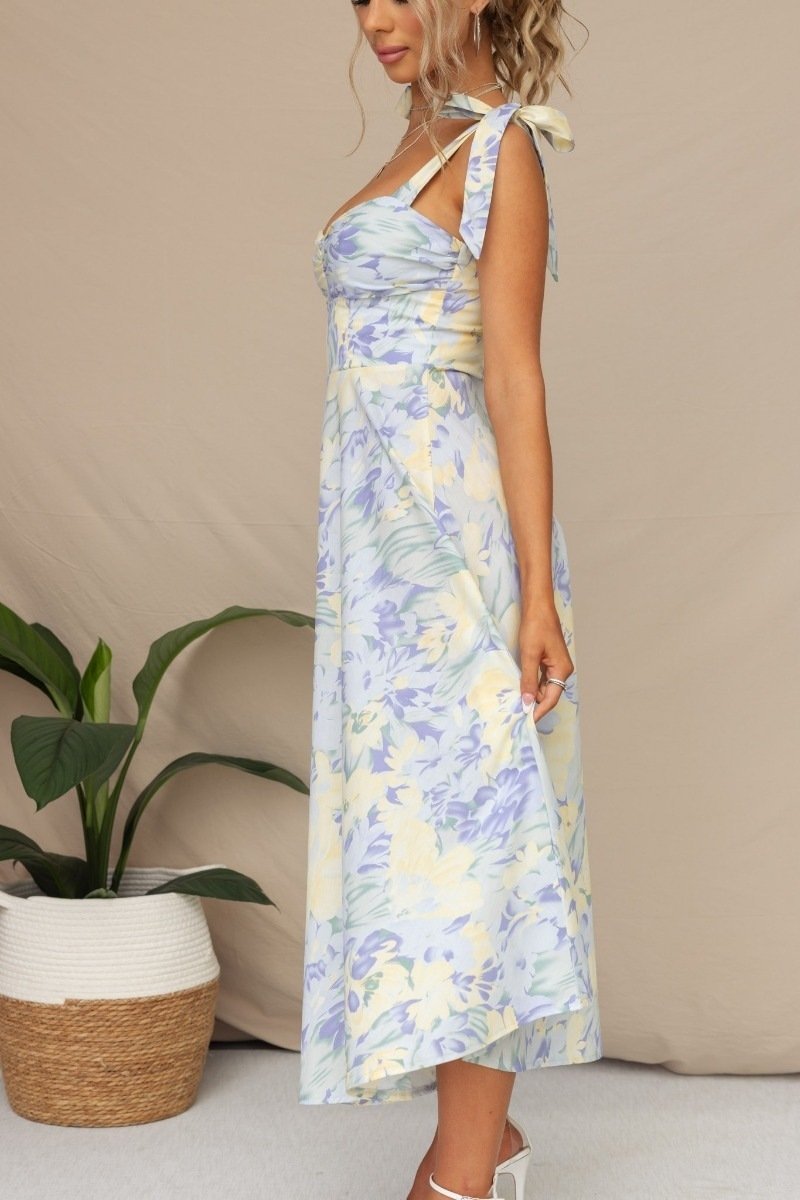 Lysandra | Robe midi avec Imprimés Floraux et Tissus de Haute Qualité pour Femmes