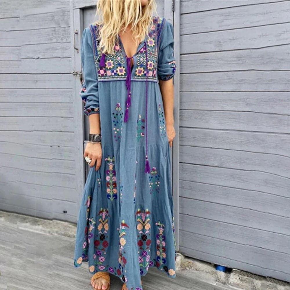 Jennifer - Robe longue élégante de style bohème