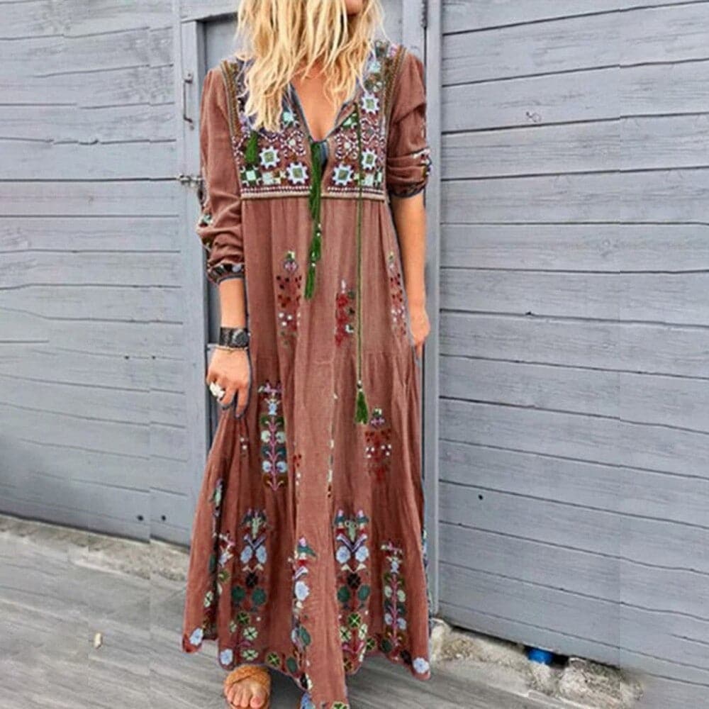 Jennifer - Robe longue élégante de style bohème