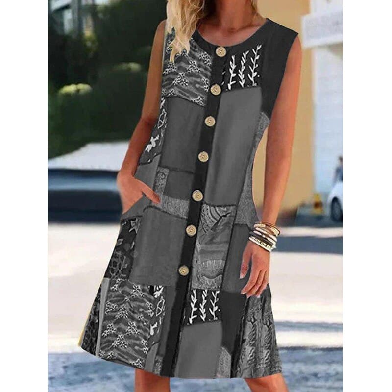Daria - Robe de créateur avec boutons